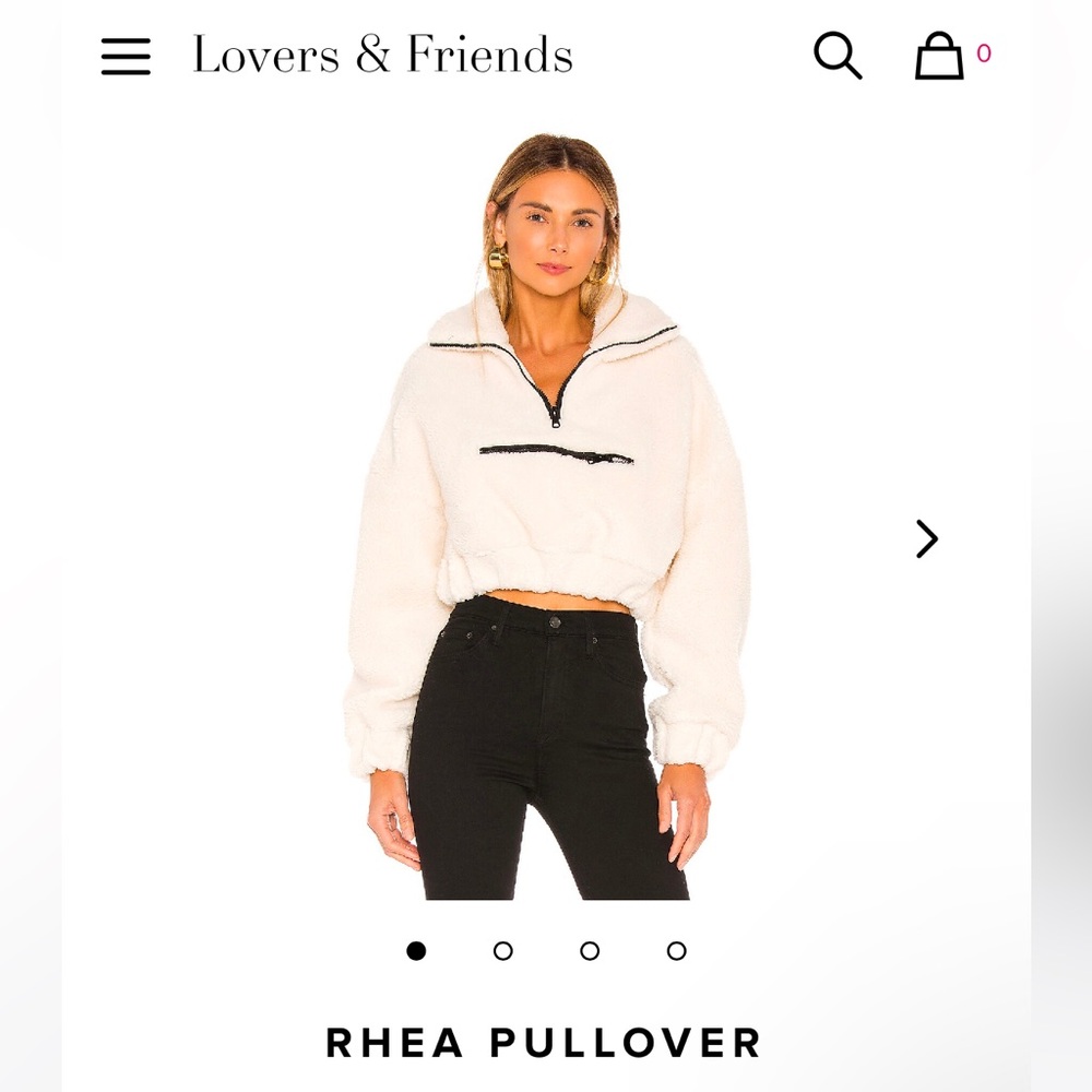 Lovers & Friends Rhea fleece pull over sweater